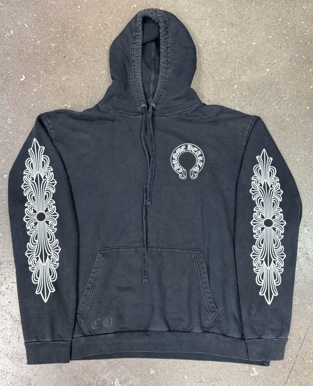 Chrome Hearts Horseshoe Floral Pullover Hoodie